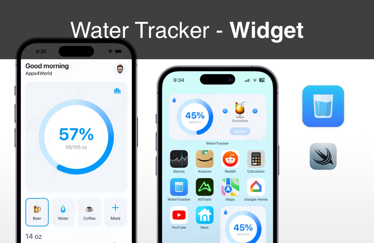 Water Tracker iOS app template